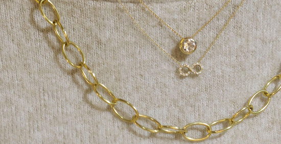 Diamond Infinity Symbol Stationary Necklace