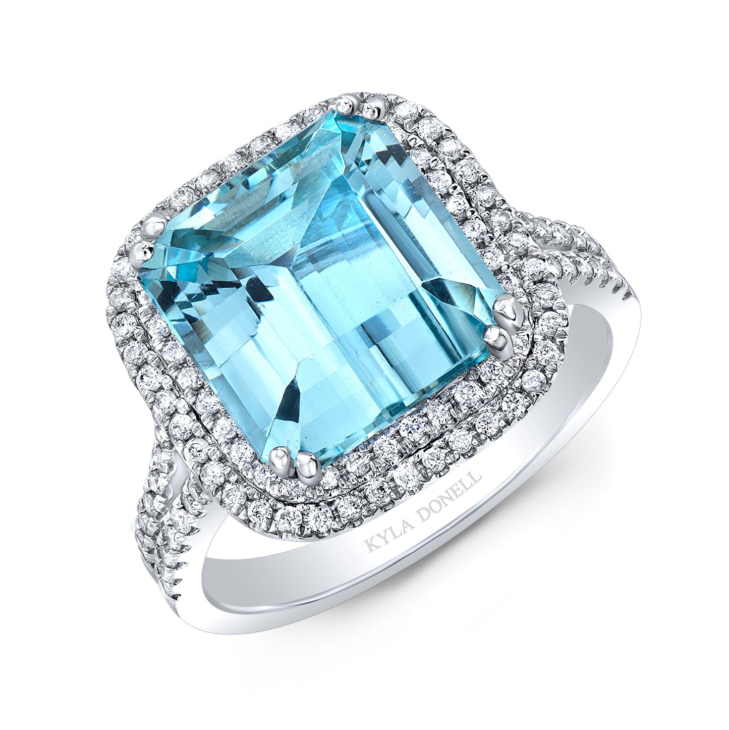 Aquamarine Diamond Ring