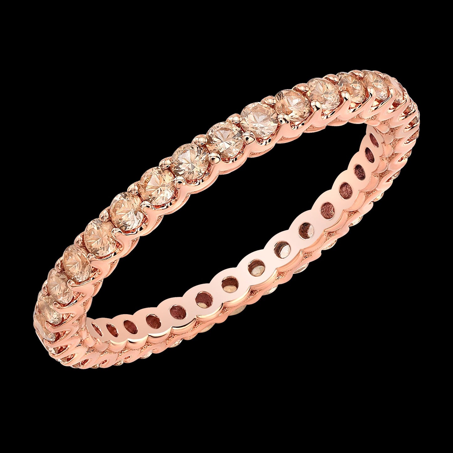 Andalusite Gemstone Eternity Band in 18k Yellow Gold