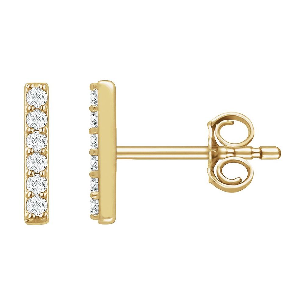 Diamond Bar Earrings