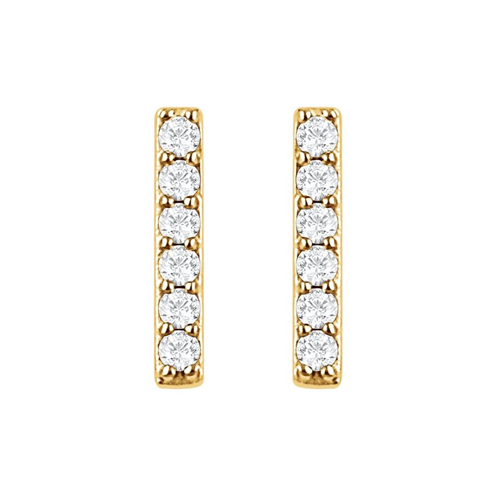 Diamond Bar Earrings