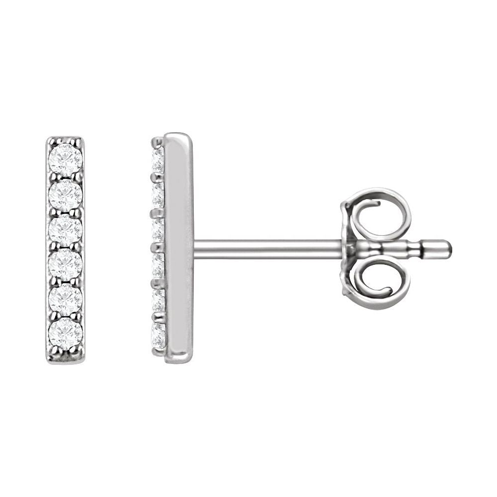 Diamond Bar Earrings