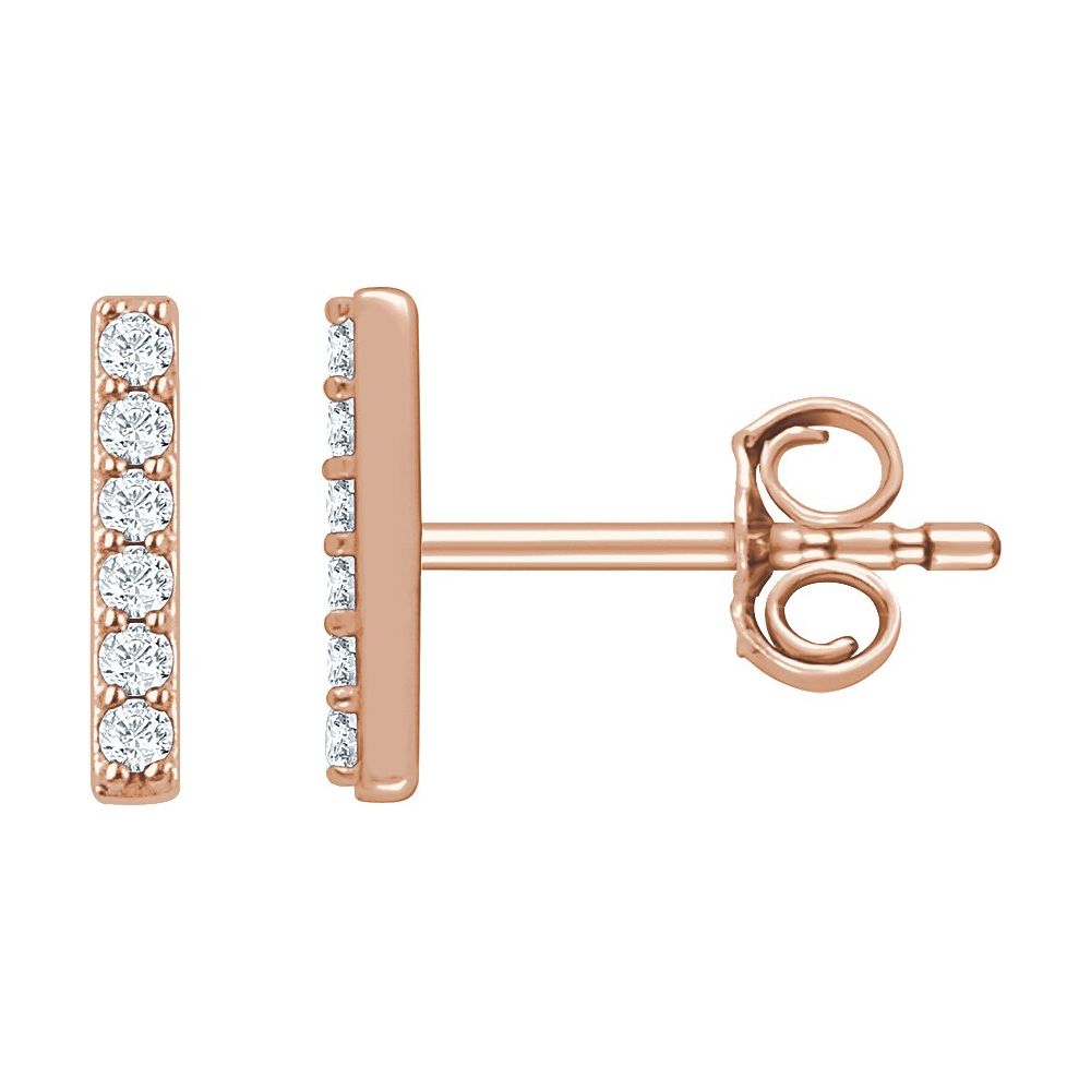 Diamond Bar Earrings