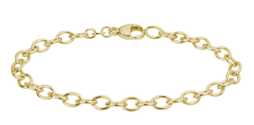 Cable Link Bracelet in 14k Yellow Gold