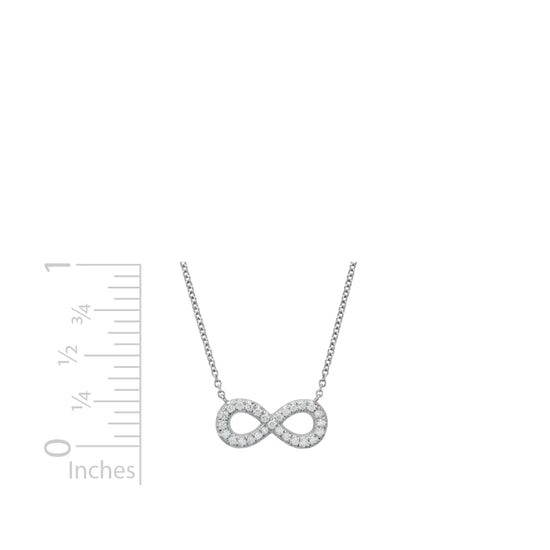 Load image into Gallery viewer, Large Diamond Infinity Symbol Stationary Necklace

