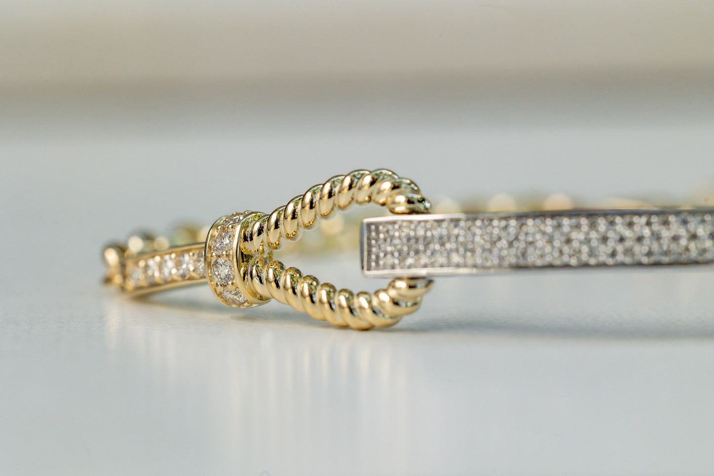 Horse Style Bracelet with Gold and Diamond