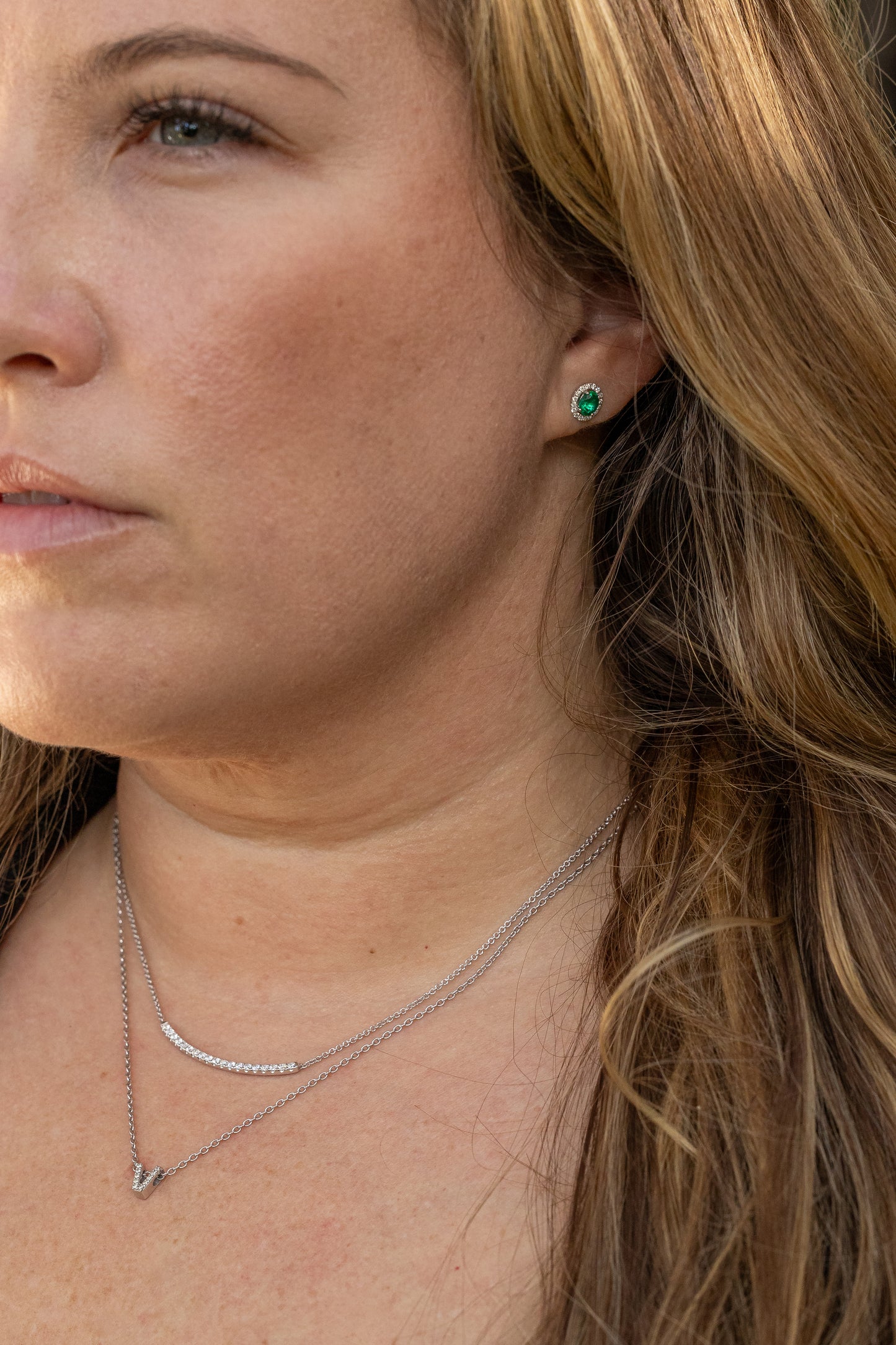 Petite Initial Diamond Necklace