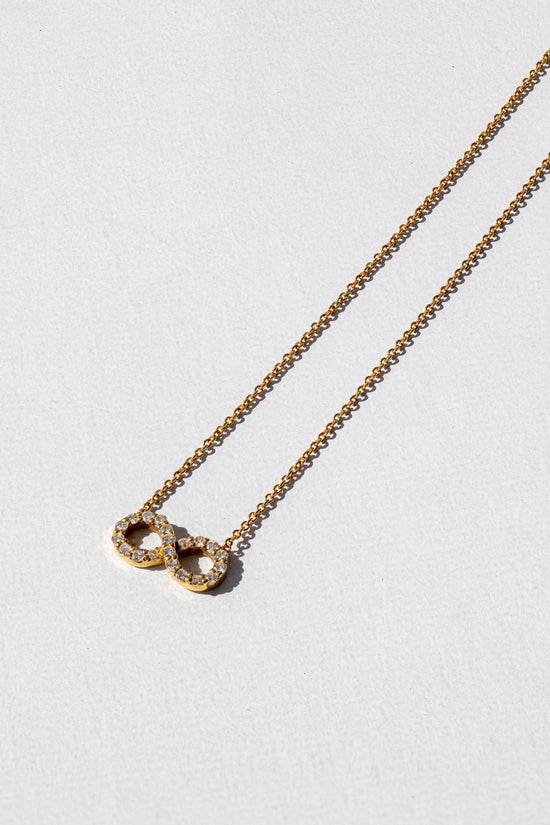 Petite Diamond Infinity Symbol Stationary Necklace