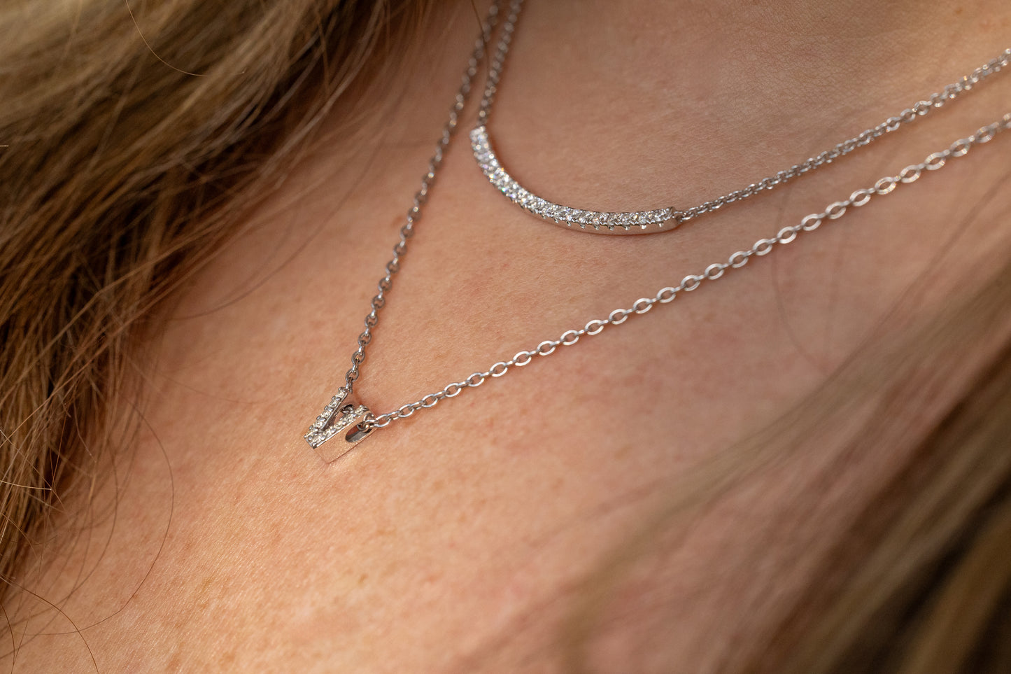 Petite Initial Diamond Necklace