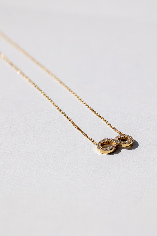 Petite Diamond Infinity Symbol Stationary Necklace