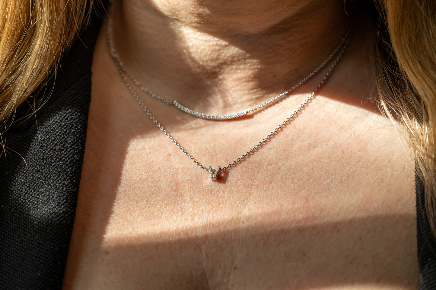 Petite Initial Diamond Necklace