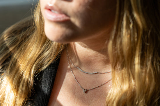 Petite Initial Diamond Necklace