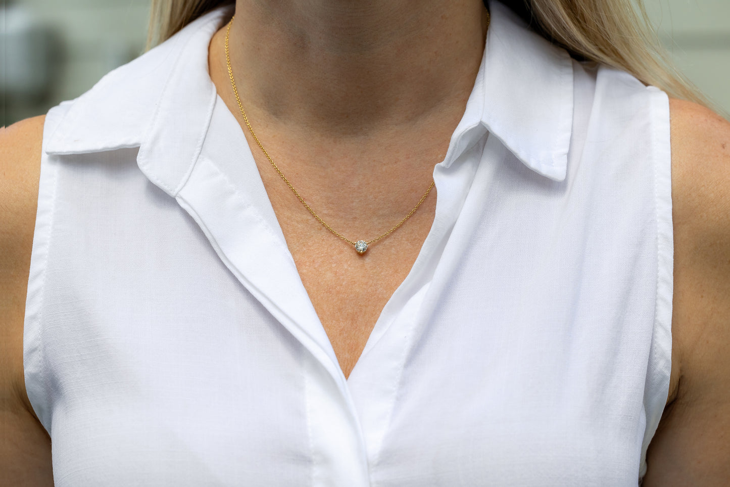 .70 Carat Diamond Prong Set Necklace