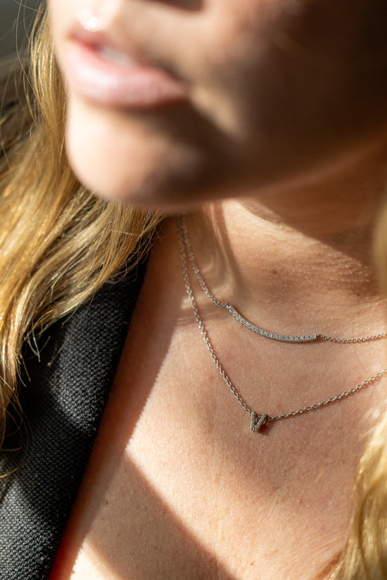 Petite Initial Diamond Necklace