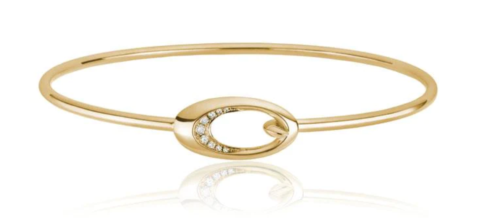 Saturn Bangle in 14k Yellow Gold