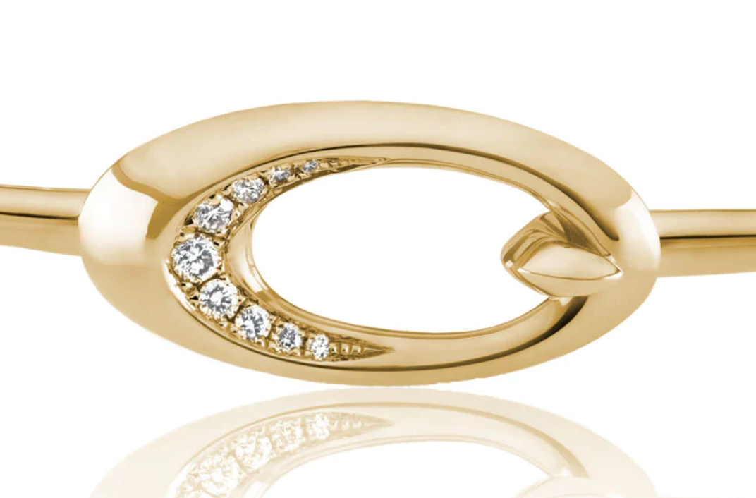 Saturn Bangle in 14k Yellow Gold