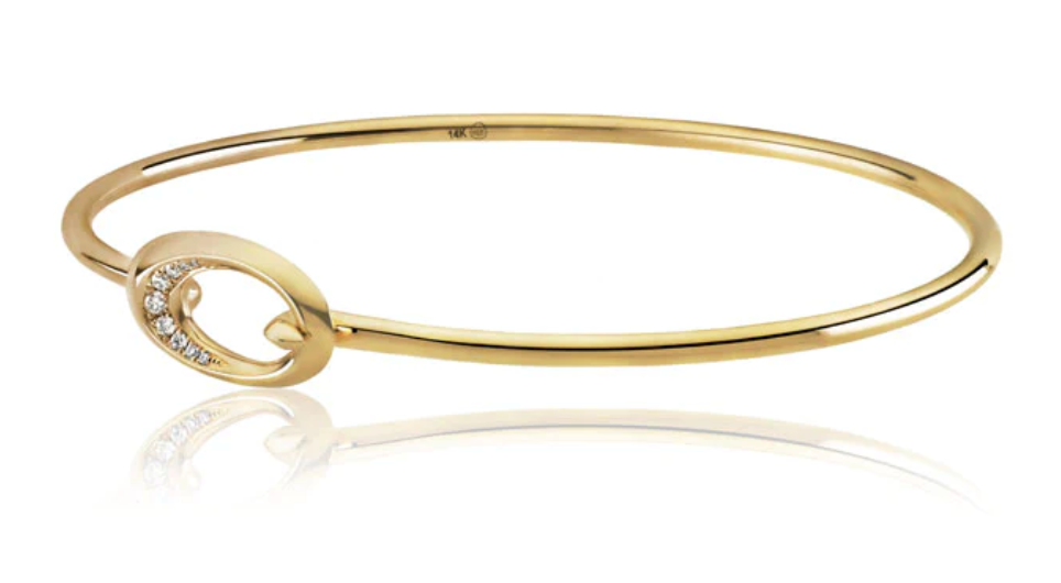 Saturn Bangle in 14k Yellow Gold