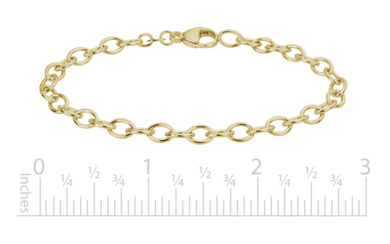 Cable Link Bracelet in 14k Yellow Gold