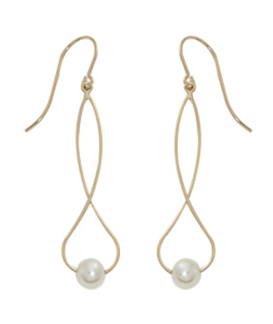 Pearl Twist Drop Earring