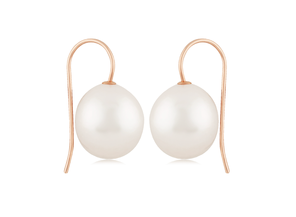 Load image into Gallery viewer, Baroque Pearl Drop Earrings in Rose Gold
