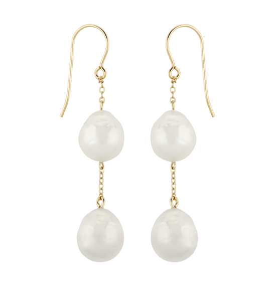 Load image into Gallery viewer, Baroque Double Drop Earrings
