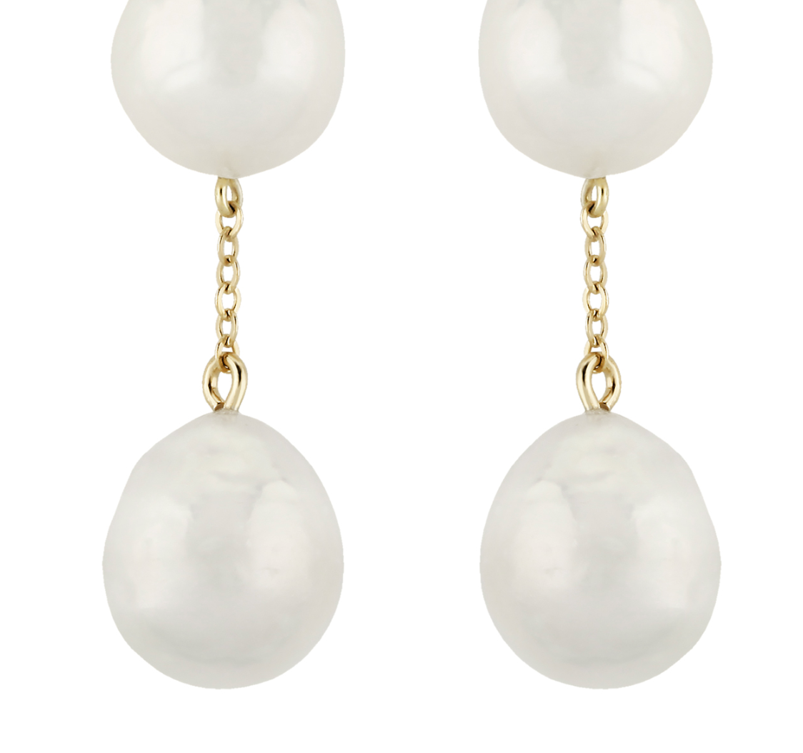 Baroque Double Drop Earrings