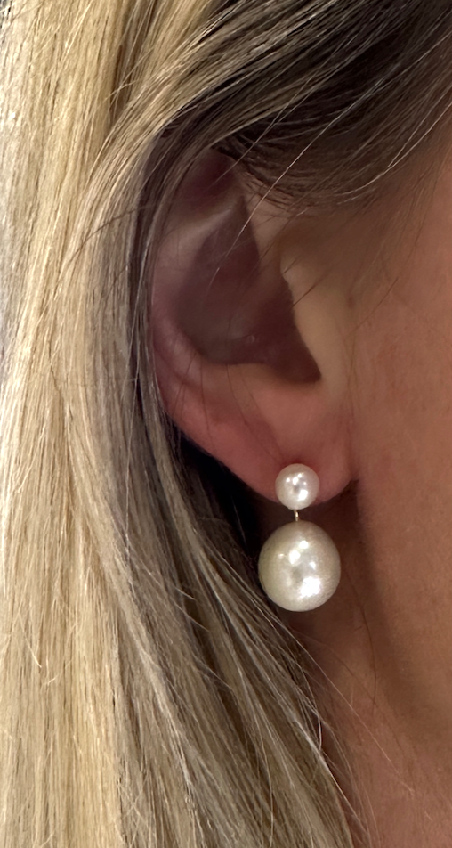 Baroque Pearl Post Drop Earrings
