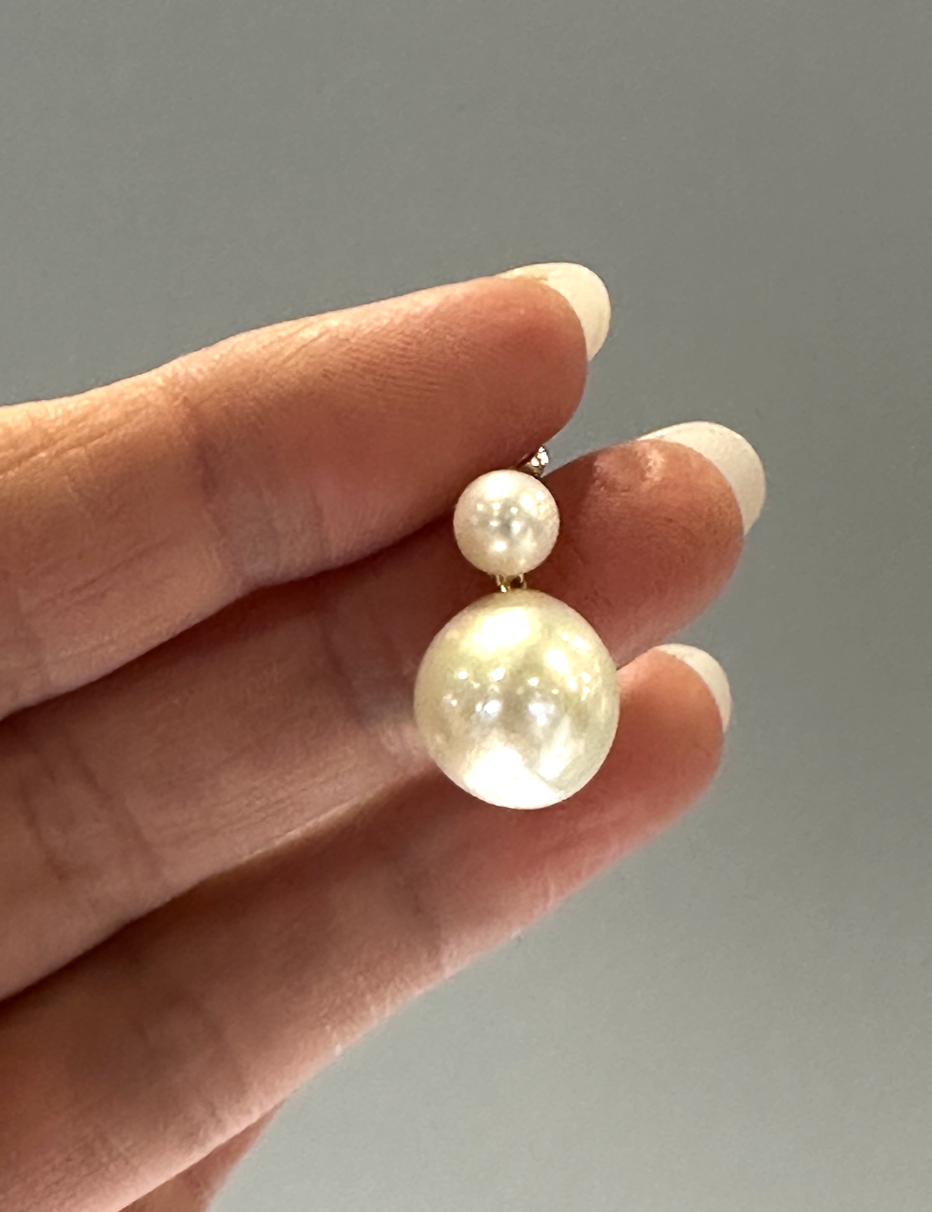 Baroque Pearl Post Drop Earrings