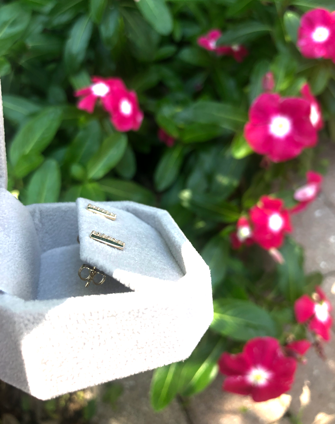 Diamond Bar Earrings