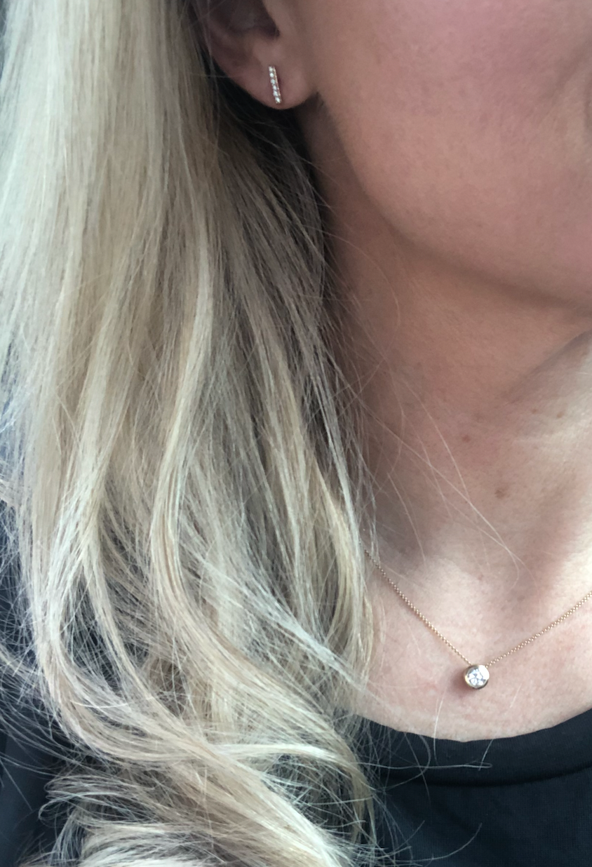 Diamond Bar Earrings