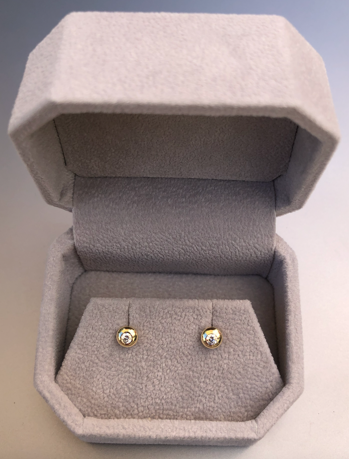 Diamond Domed Bezel Studs