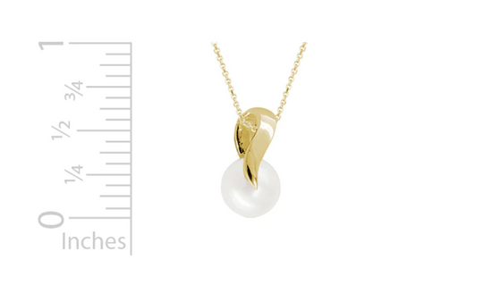 Pearl and Gold Ribbon Necklace