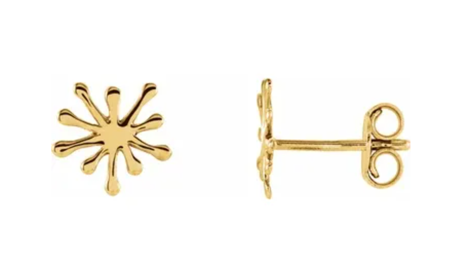 Splatter Gold Studs
