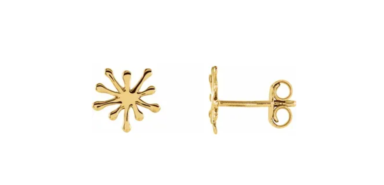 Splatter Gold Studs