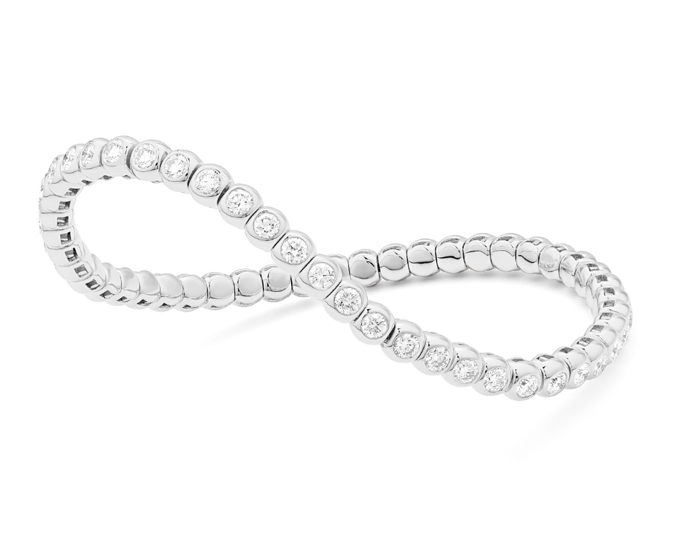 Diamond Bezel Set Stretch Bracelet - 3.20 ctw