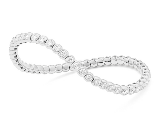 Diamond Bezel Set Stretch Bracelet - 3.20 ctw