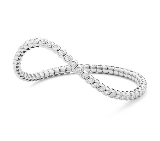 Diamond Bezel Set Stretch Bracelet - 2.10 ctw