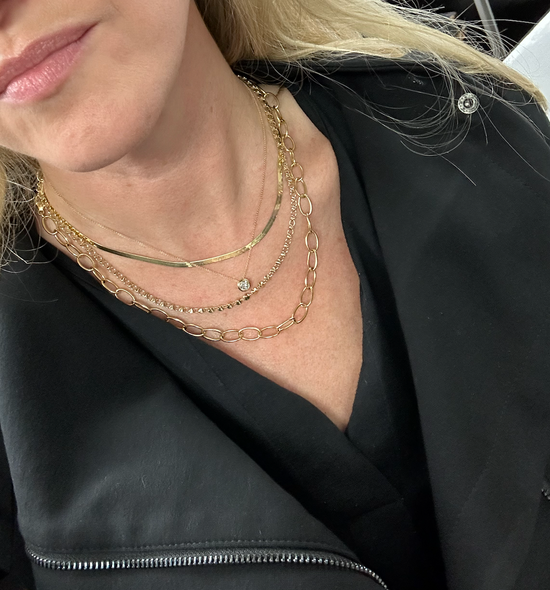 Half Carat Bezel Set Diamond Necklace