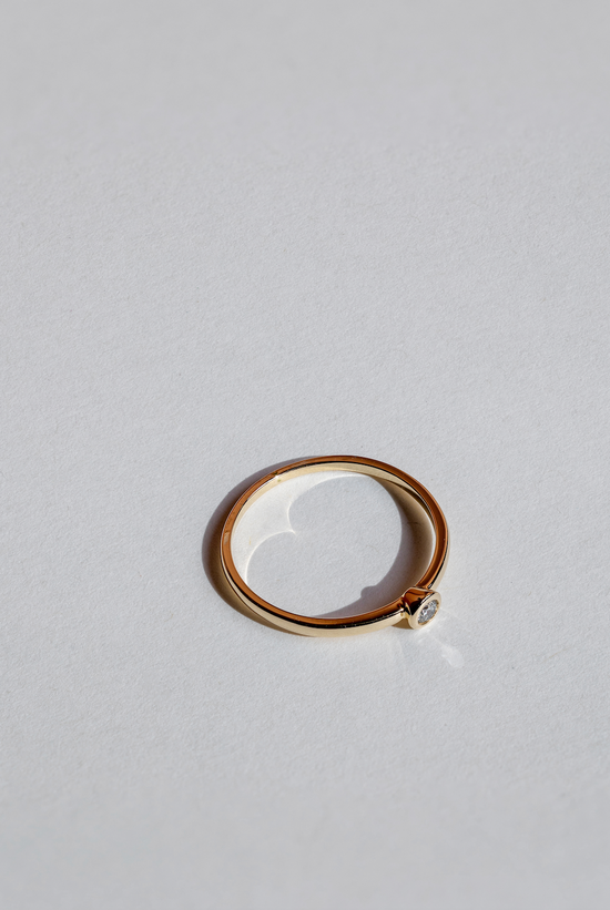Petite Diamond Bezel Set Stackable Ring