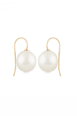 Load image into Gallery viewer, Baroque Pearl Drop Earrings in Yellow Gold
