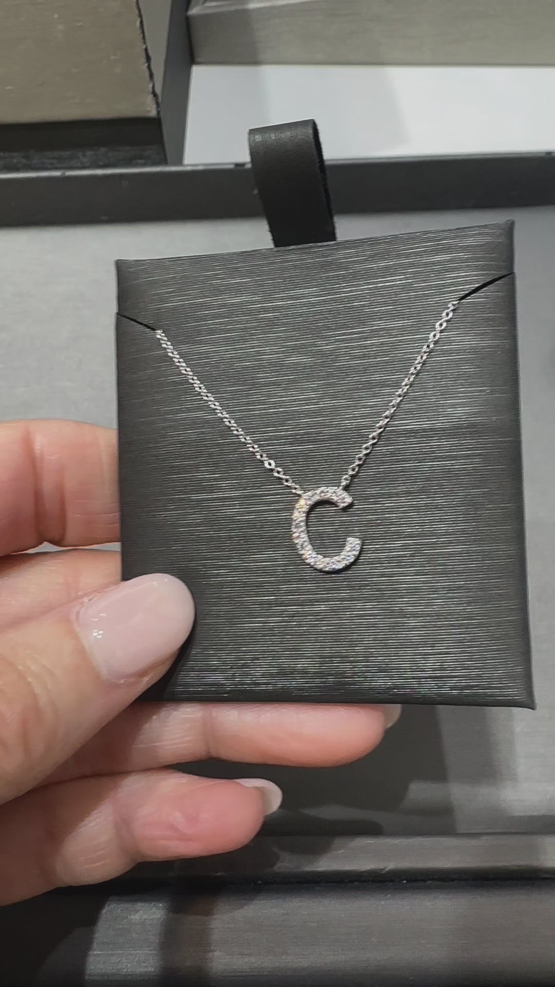 Load and play video in Gallery viewer, Small Initial Diamond Necklace
