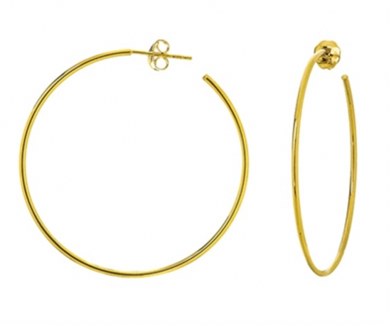 Load image into Gallery viewer, Solid Gold 40mm Large Hoops
