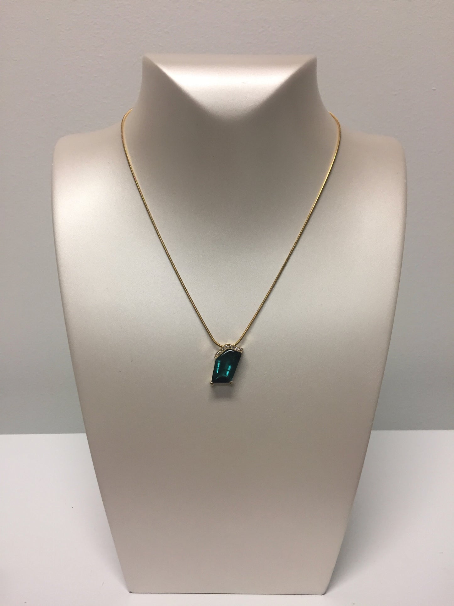 Brazilian Green Tourmaline Modern Necklace