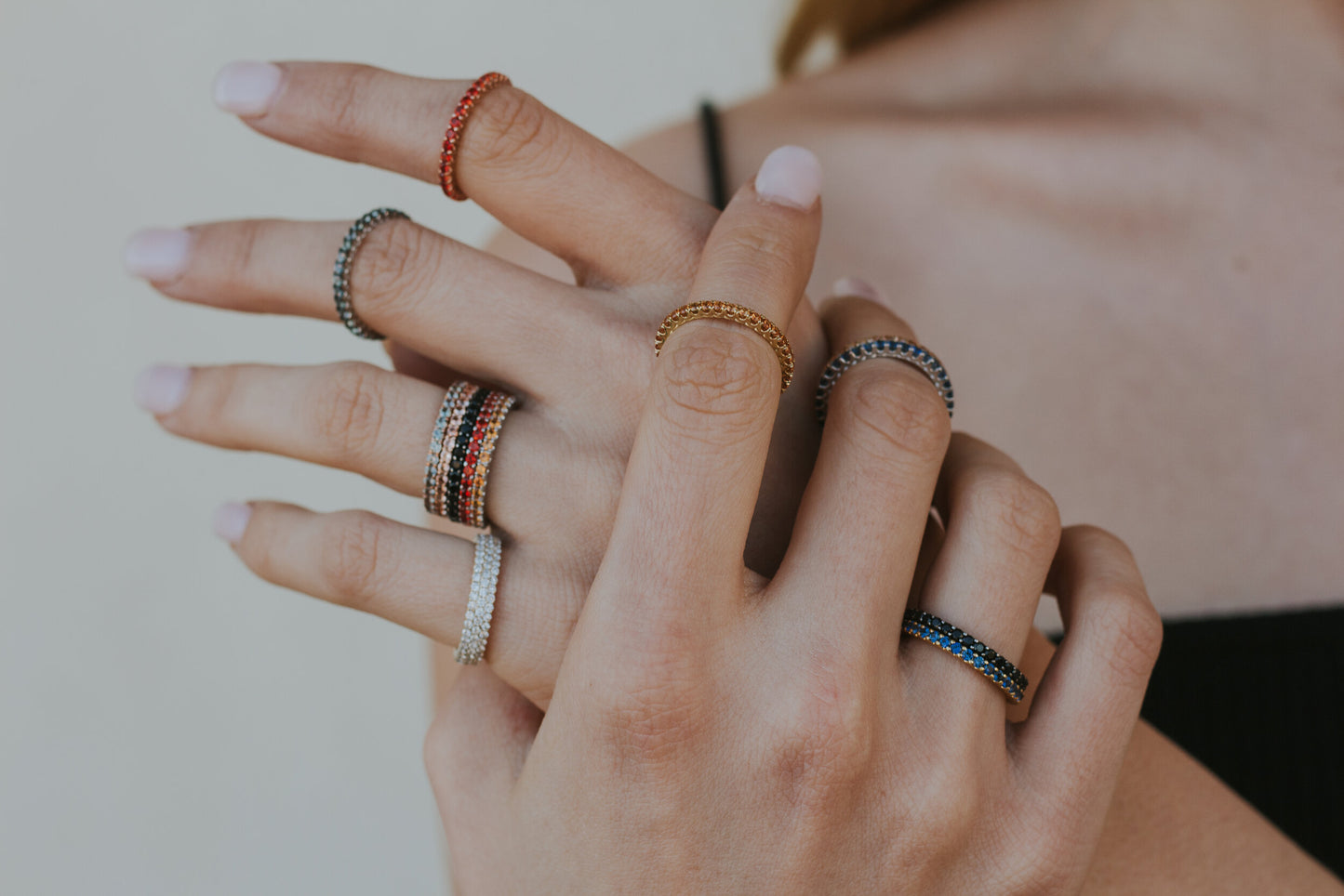 Lavender Sapphire Stackable Eternity Band set in 18kt Rose Gold