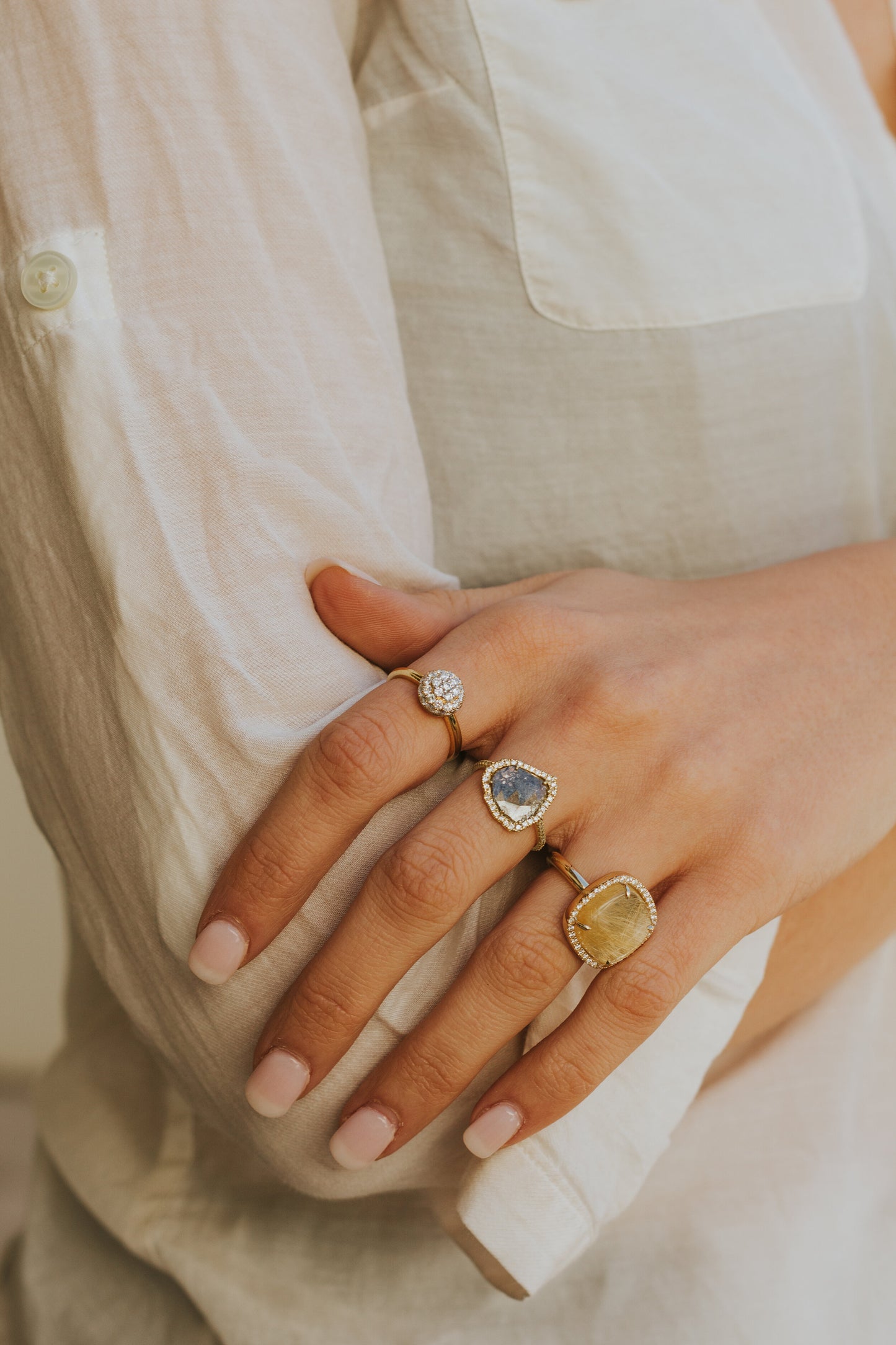 Diamond Cluster Ball Ring