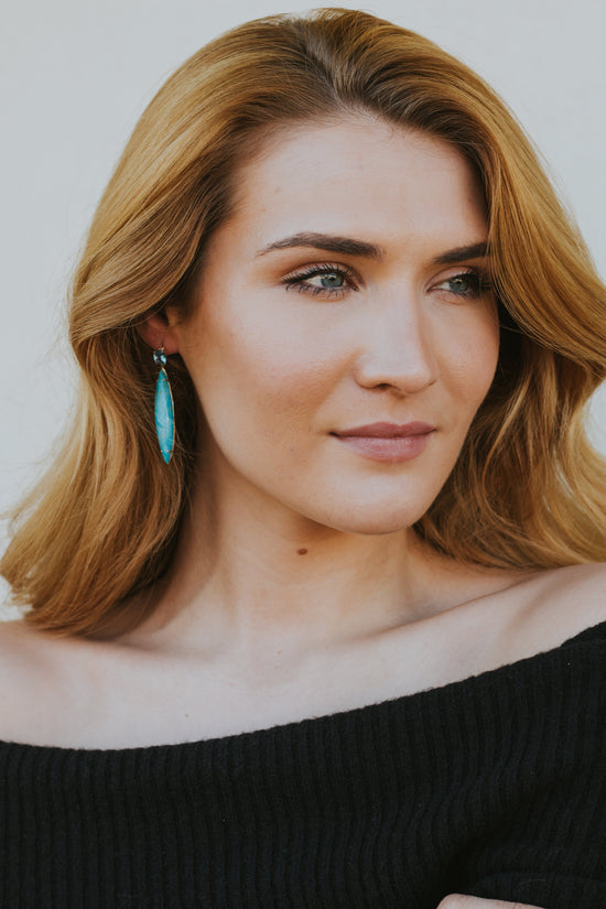 Turquoise and Topaz FIJI Earrings
