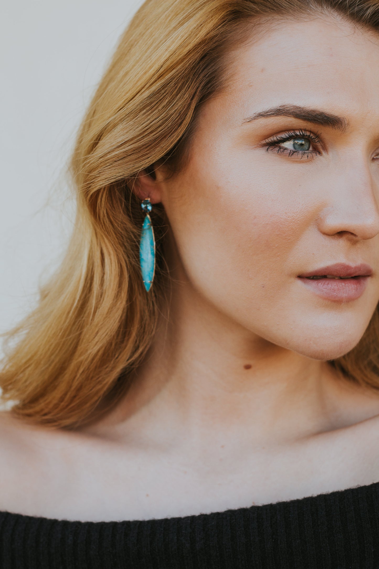 Turquoise and Topaz FIJI Earrings