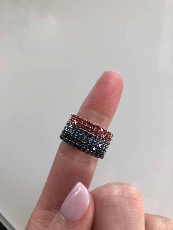 Ruby Stackable Eternity Band in 18k Rose Gold