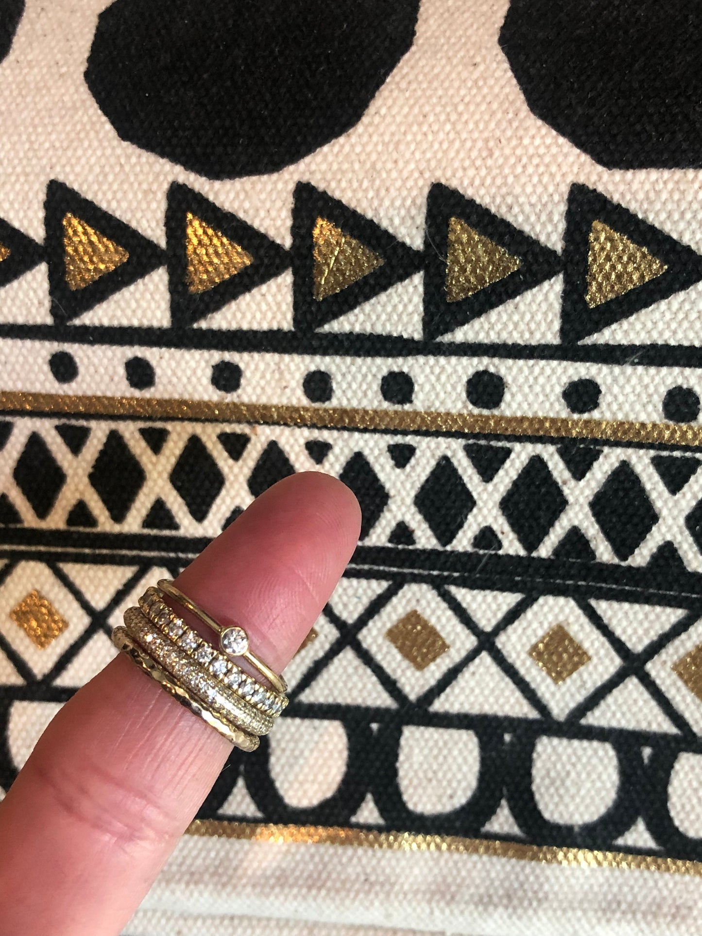Petite Diamond Bezel Set Stackable Ring