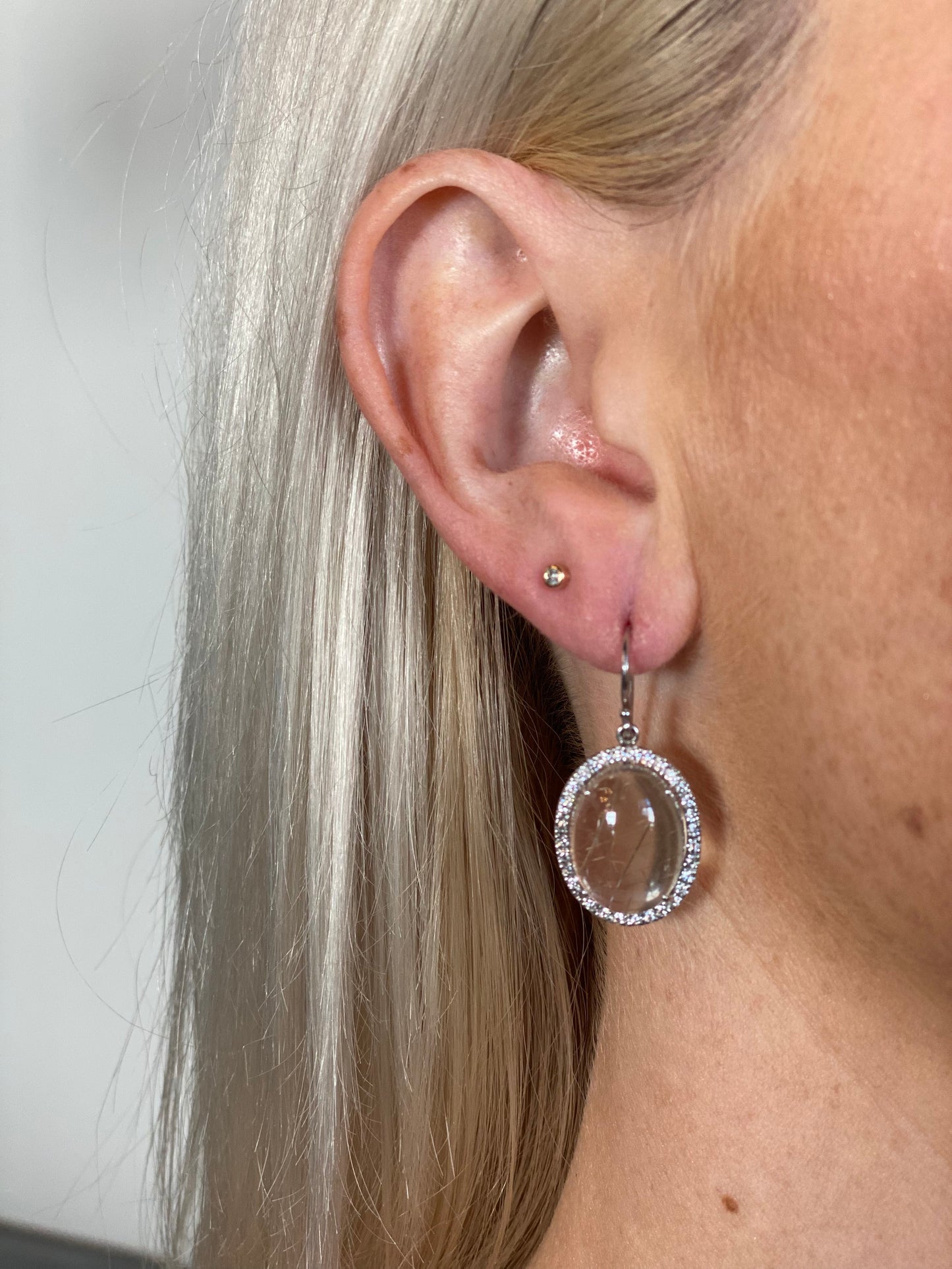 Mini Diamond Bezel Set Studs